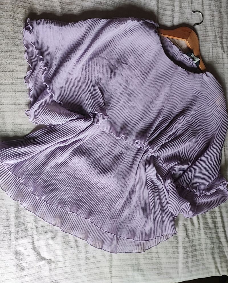 Lavender Accordion Top Size L