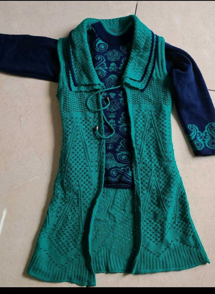 BEAUTIFUL 2 pieces Winter Cardigan With Shrug