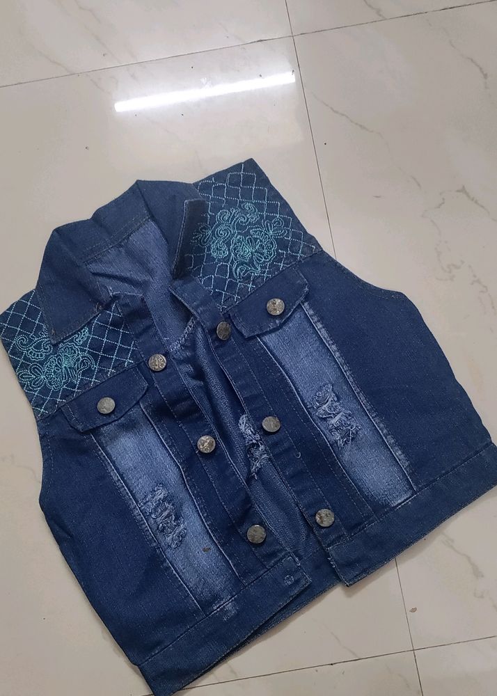 Denim Half Jacket