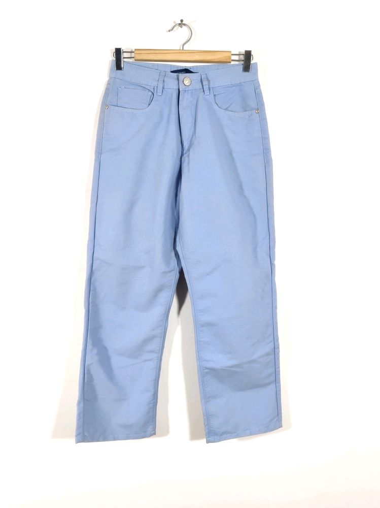 Blue Wide Leg Casual Pant (Women)