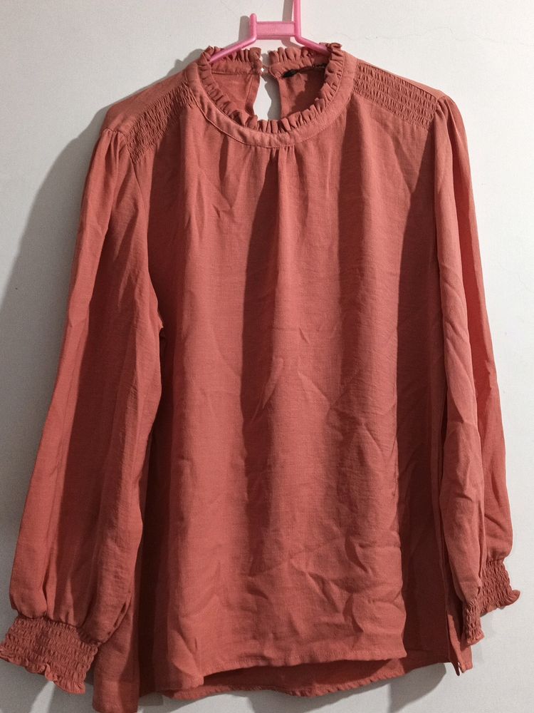 Rust Orange Casual Top