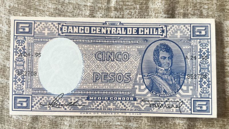 5 Peso Chile Top Condition Rare
