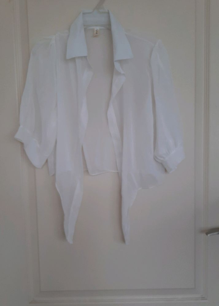 New Imported Shrug Pure White Sheer Material