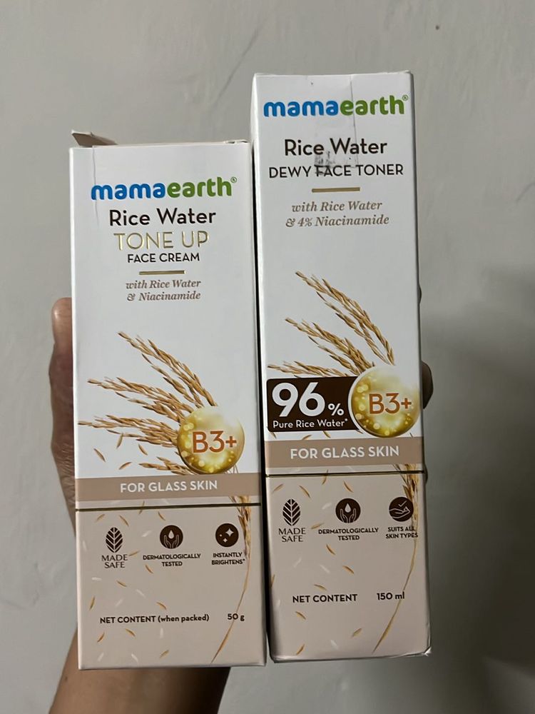 Mamaearth Rice Water Toner & Face Cream