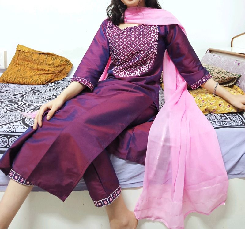 Art Silk Kurta Set