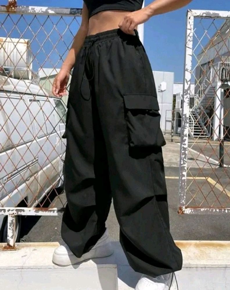 Black Parachute Pant