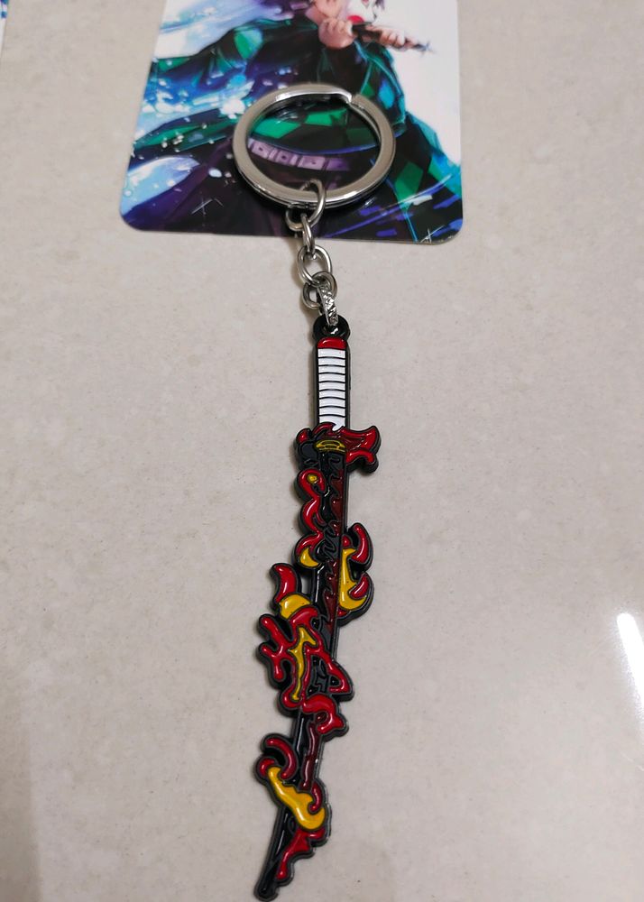 Demon Slayer Metal Sword Keychain