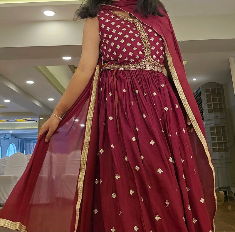 Maroon Color Lehenga Choli From Soch