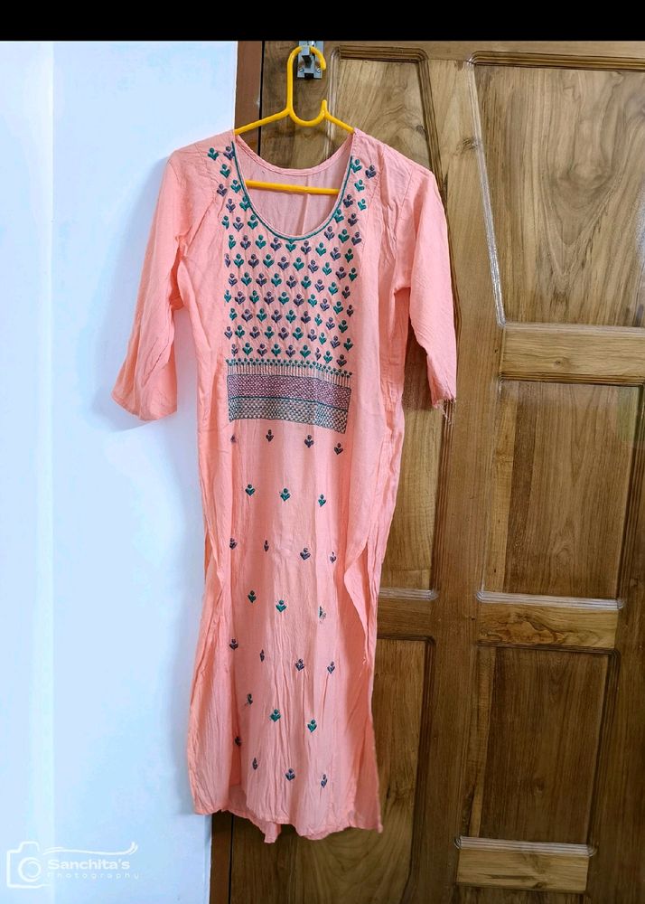 Peach Kurti