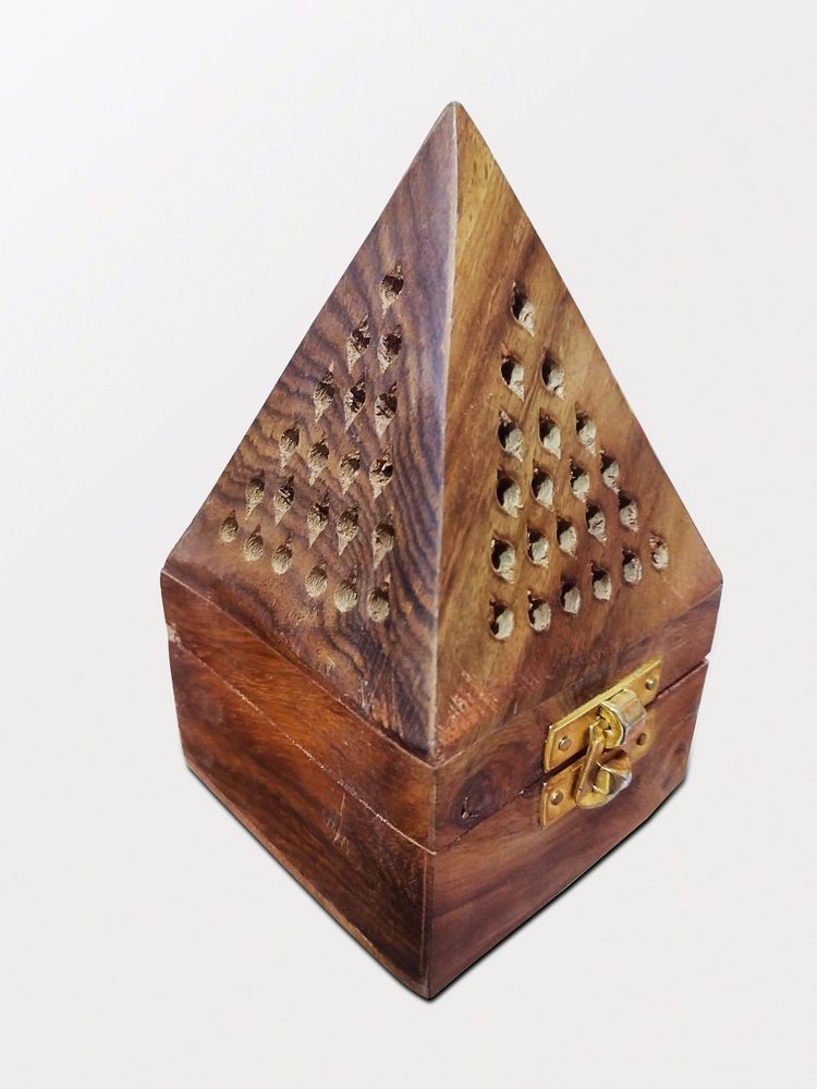 Wooden Incense Sticks Pyramid Box Fragrance Stand