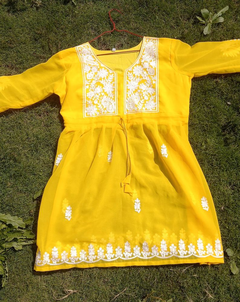 Chikankari Short Kurti