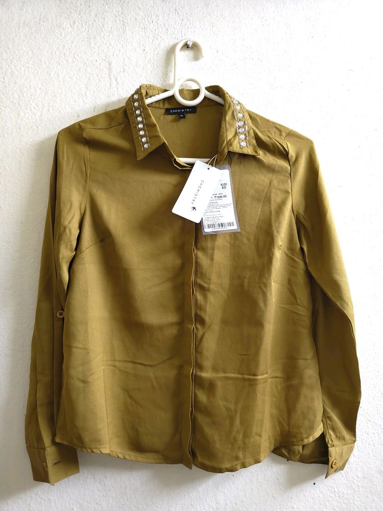 Women Mustard Shirt XS Size