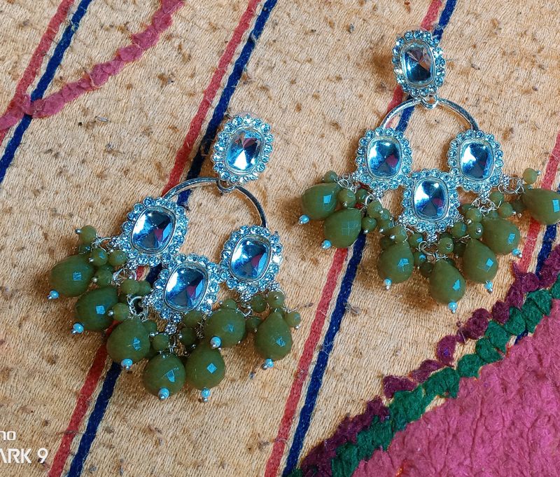 Mehandi Color Earrings