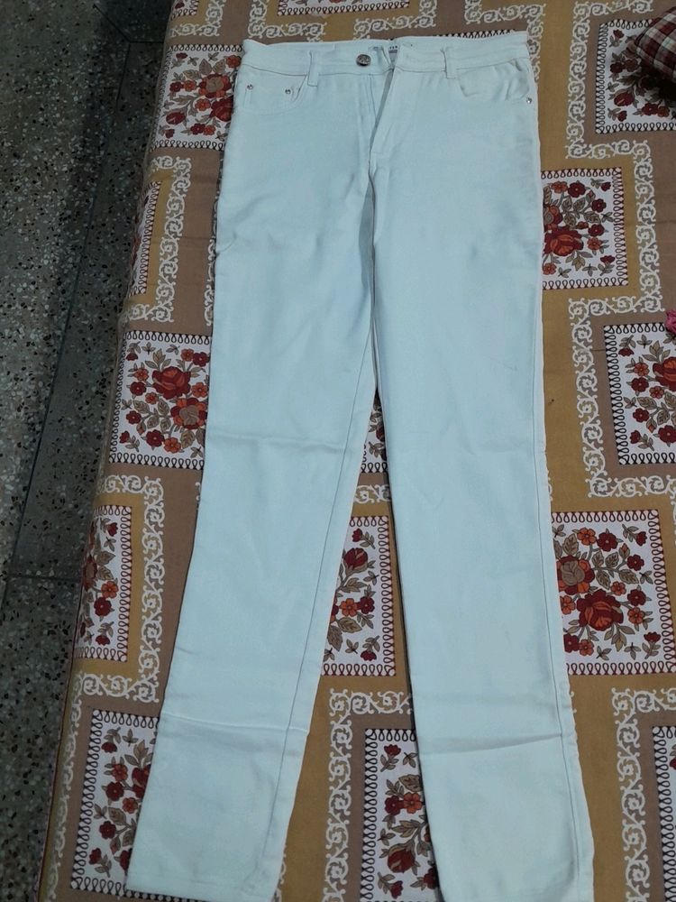 White Slim Fit Jeans