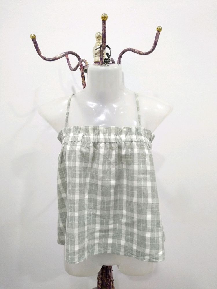 Checkered Sleevless Top