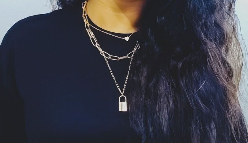 Bold Chain Lock Necklace