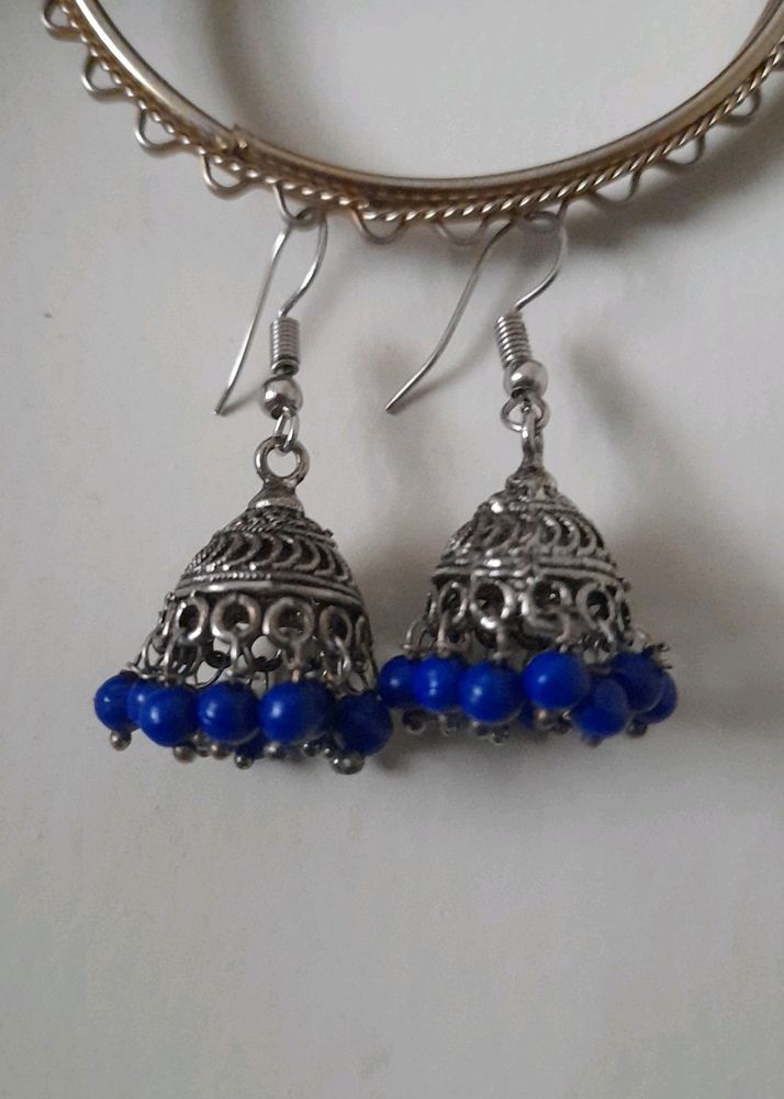 Blue Jhumkas