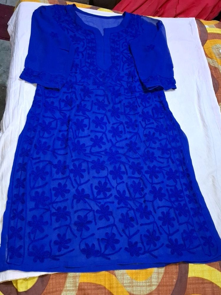 Chickkari Embroidery Kurta