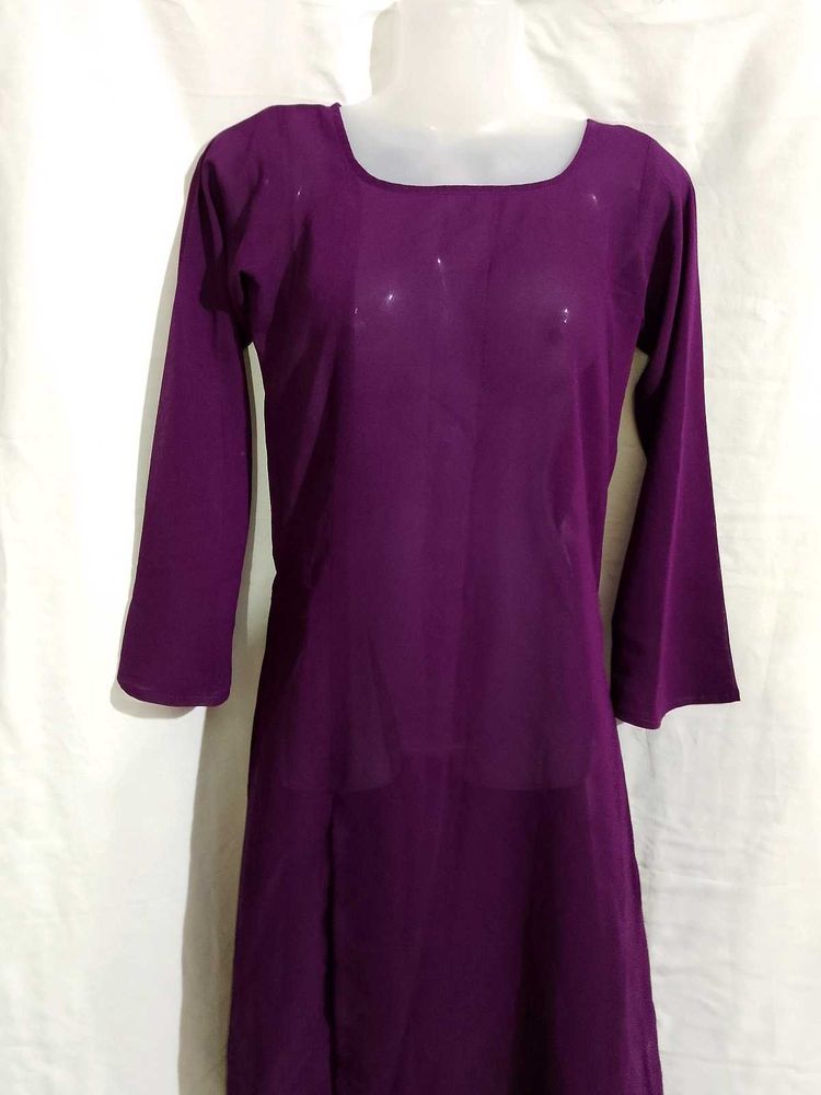 Purple Georgette Kurta