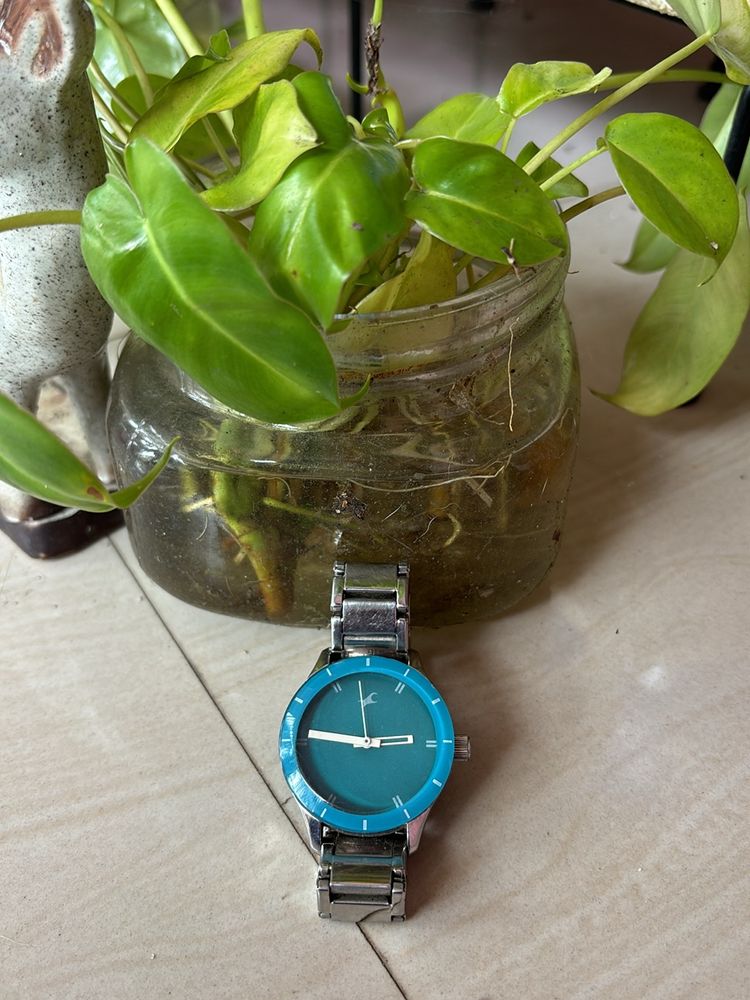 Fastrack Analog Blue Dial S.Steel Strap