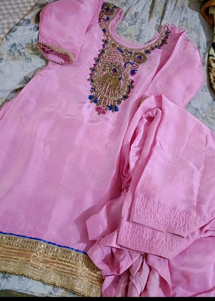 Punjabi Salwara Suit Pink💗💗