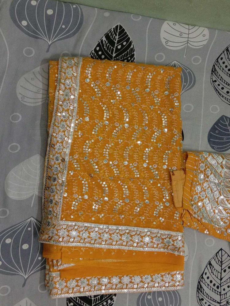 Saree  Hand Disgine And Work