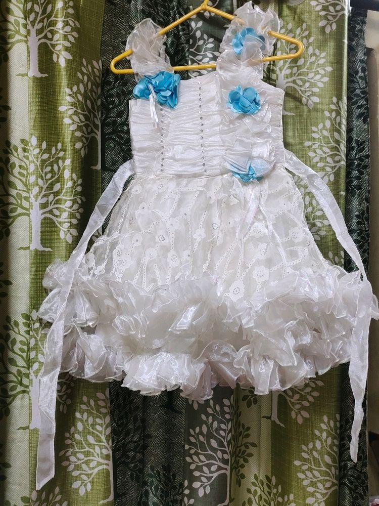 Girls Formal White Beautiful Dress