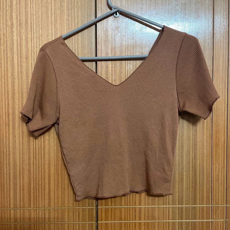 Beautiful V Neck Top 🤎