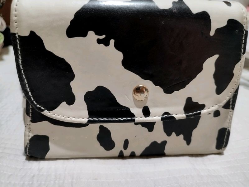 Cow Print Sling Bag (Strap Adjustable)