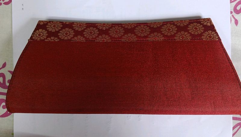 Brand New Avon Brocade Clutch - Crimson