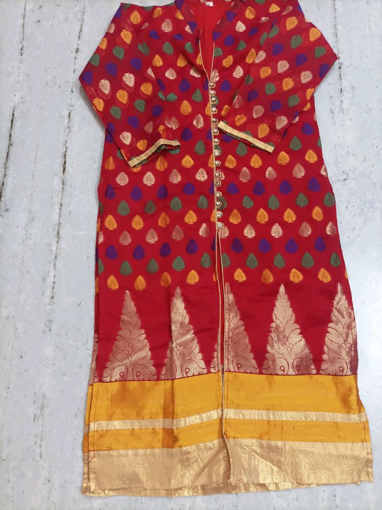 Atractive Bandhej Work Kurti At Very Low Price