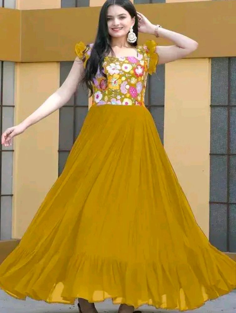 Anarkali Gown For Haldi Ceremony