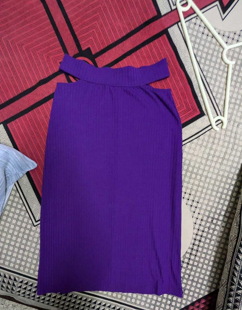 max purple skirt with stylish waist