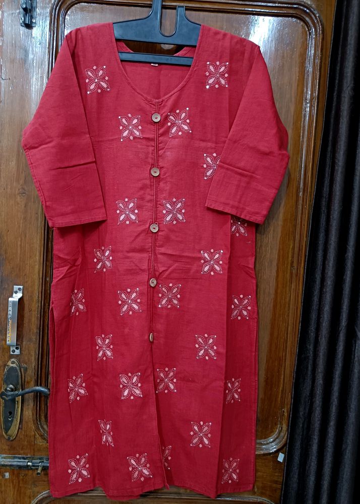 Premium Quality Red Colour Kurti ❣️❤️