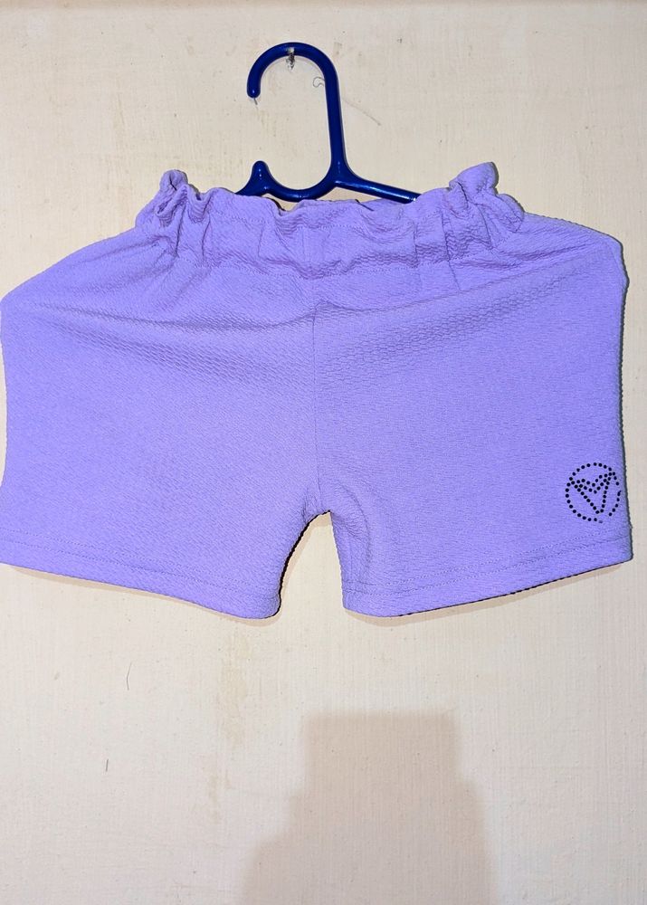 Kids Lavender Shorts(3-5year)