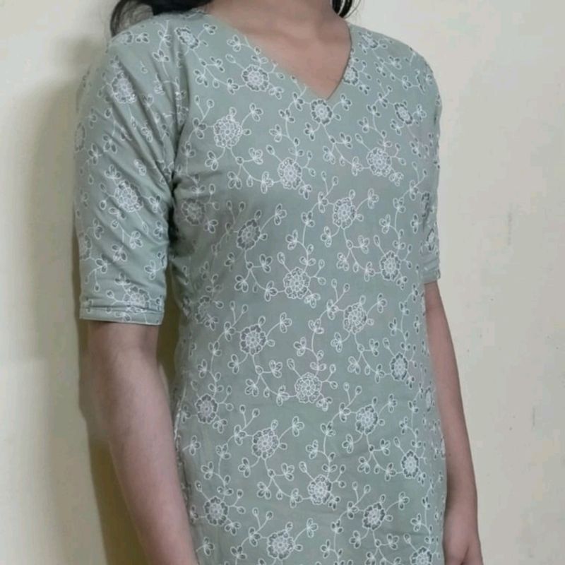 Pastel Green Glitter Kurta