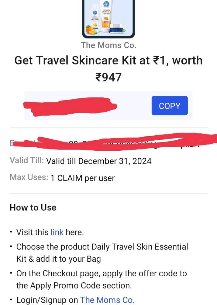 Travel Skincare Kit At Just 1 Rs