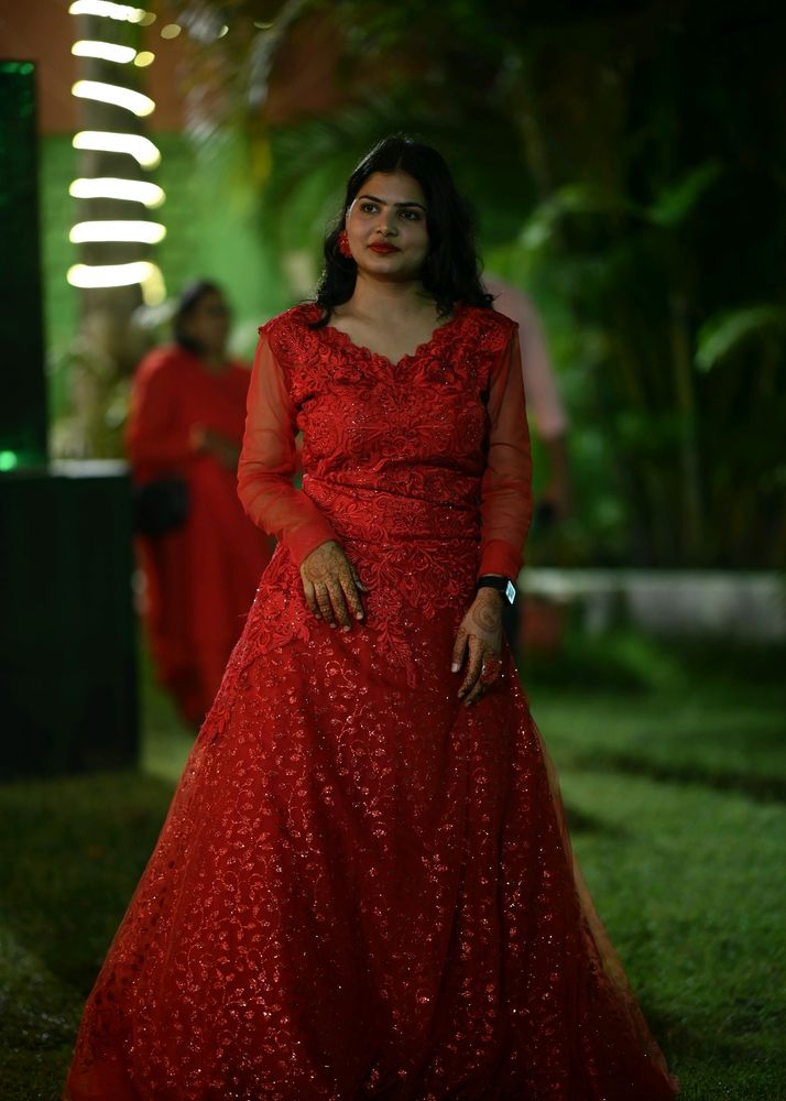 RED PARTY WEAR GOWN