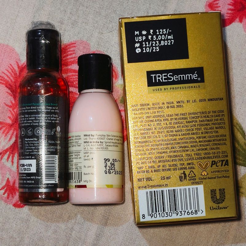 Body Wash, Bodylotion, Hair Serum