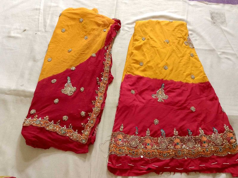 Unstitched Lehenga Choli And Dupatta For Women