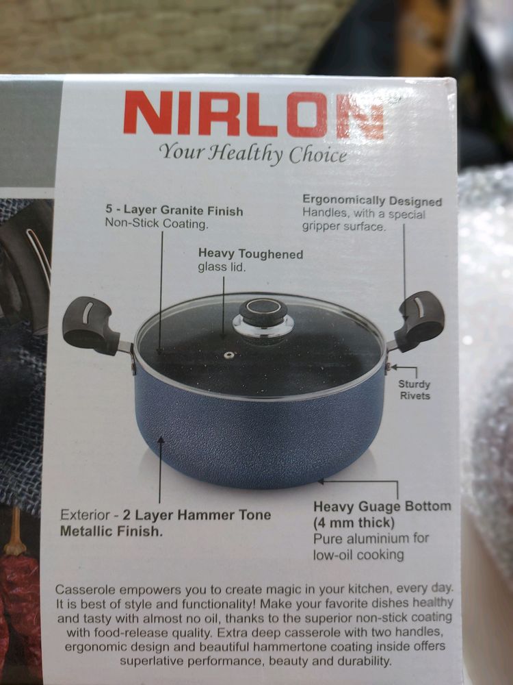 NIRLON Casserole With Lid