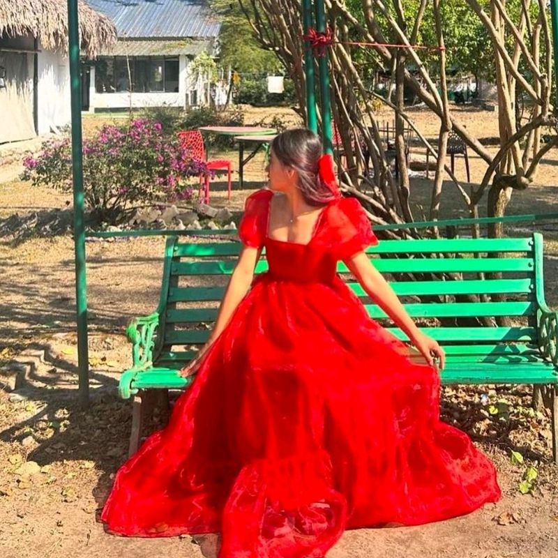 Red Organza Dress