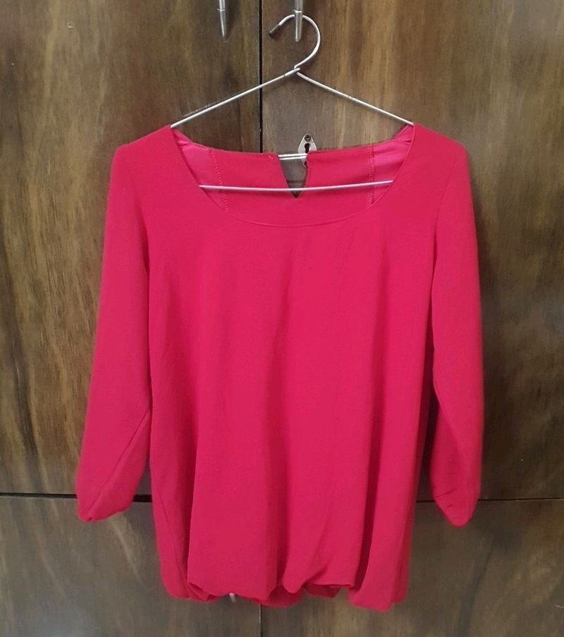 Hot Pink M Size Causual Geaogate Top