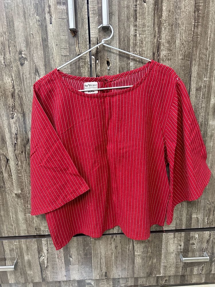 Red Ethnic Top