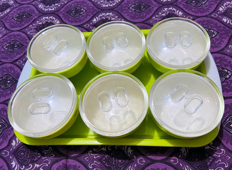 6 Pcs Bowl With Tray (Nashtadan)💕