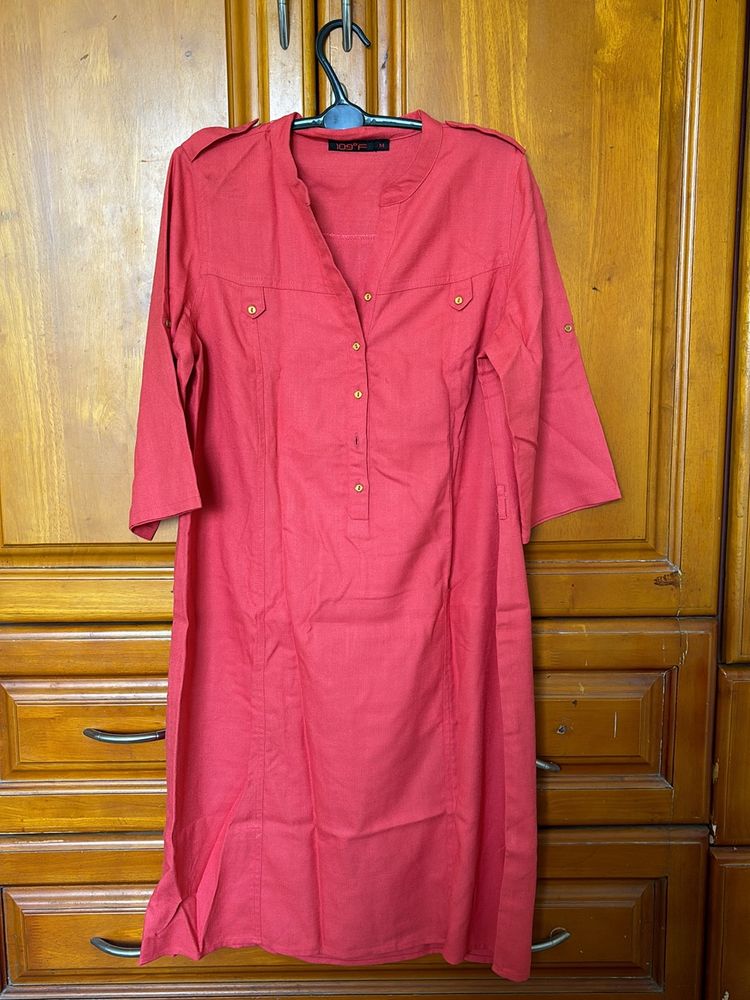 Coral Colour Kurta