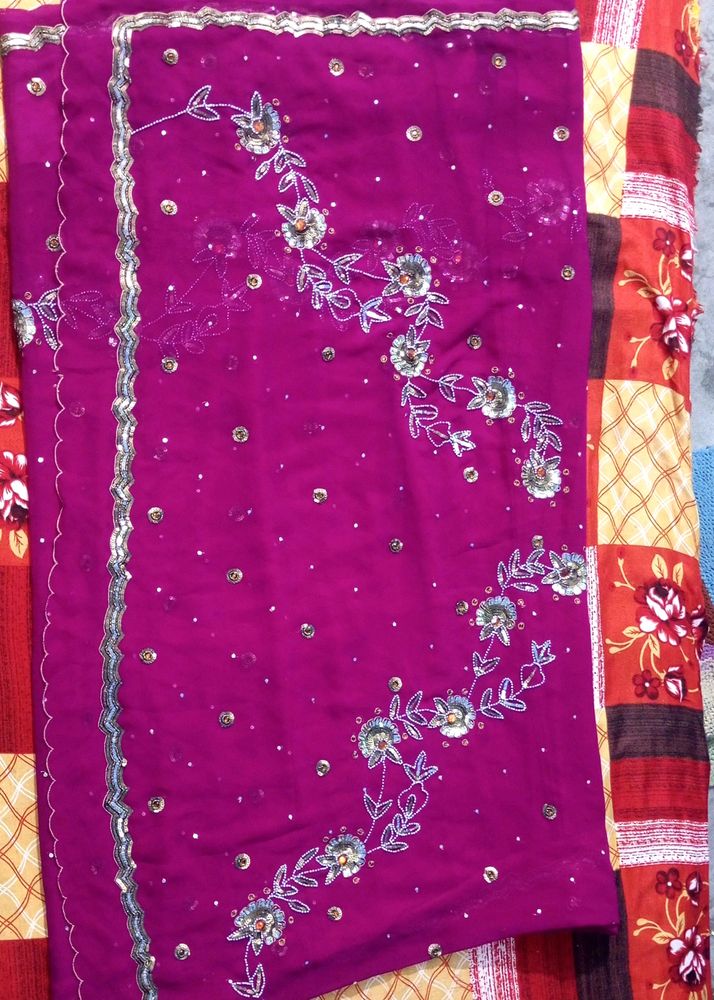 Purple 💜 Zari Work Saree