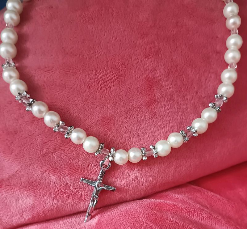 DIWALI SALE!! PEARL CROSS NECKLACE