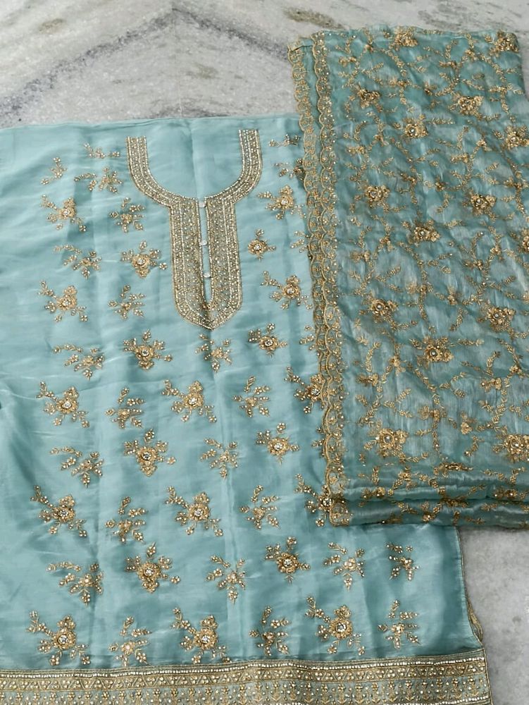 English Color Kashmiri Zari Work