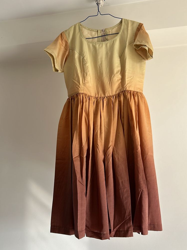 UNUSED Ombre Fit Flare Summer Dress